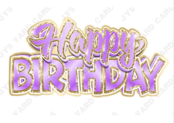 Jazzy Birthday Centerpiece: Multiple Colors - Yard Card Signs by JYS International