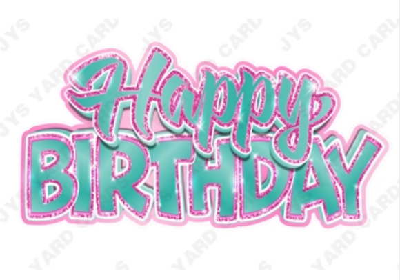 Single Jazzy Birthday Centerpiece: Multiple Colors - Yard Card Signs by JYS International