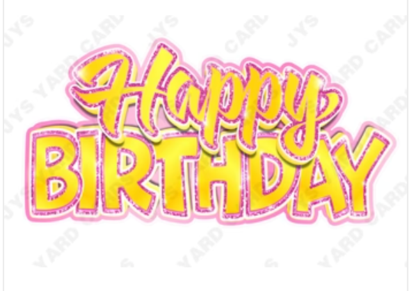 Jazzy Birthday Centerpiece: Multiple Colors - Yard Card Signs by JYS International