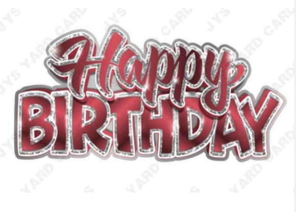 Jazzy Birthday Centerpiece: Multiple Colors - Yard Card Signs by JYS International