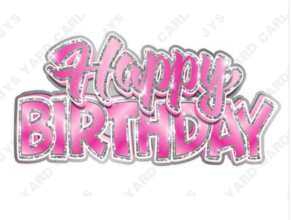 Single Jazzy Birthday Centerpiece: Multiple Colors - Yard Card Signs by JYS International