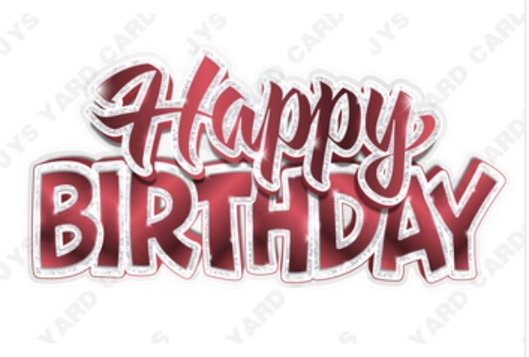 Single Jazzy Birthday Centerpiece: Multiple Colors - Yard Card Signs by JYS International