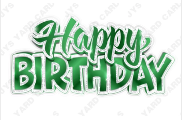 Jazzy Birthday Centerpiece: Multiple Colors - Yard Card Signs by JYS International