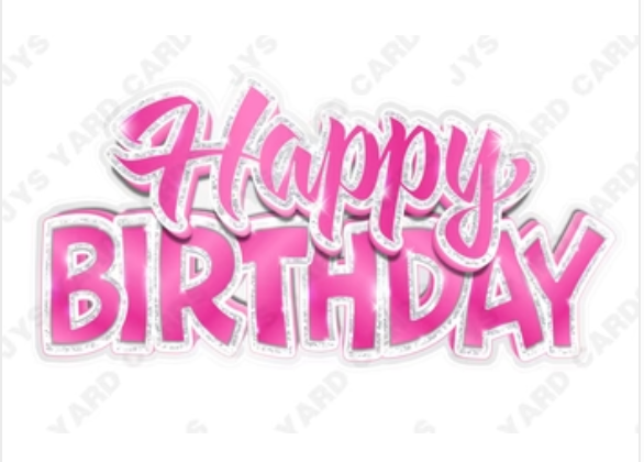 Jazzy Birthday Centerpiece: Multiple Colors - Yard Card Signs by JYS International