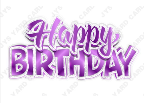 Jazzy Birthday Centerpiece: Multiple Colors - Yard Card Signs by JYS International