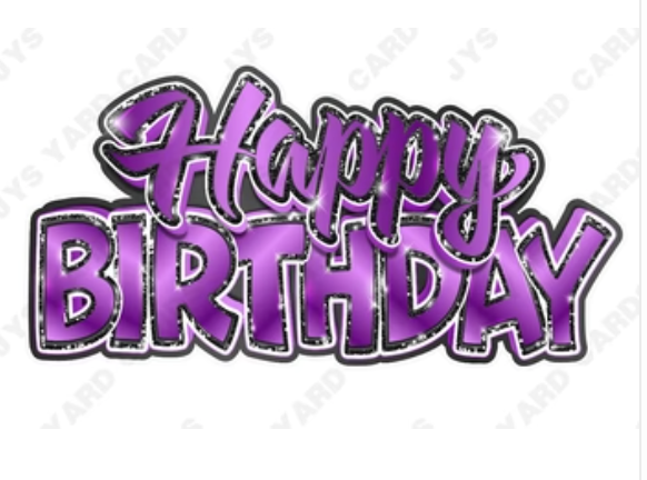 Single Jazzy Birthday Centerpiece: Multiple Colors - Yard Card Signs by JYS International