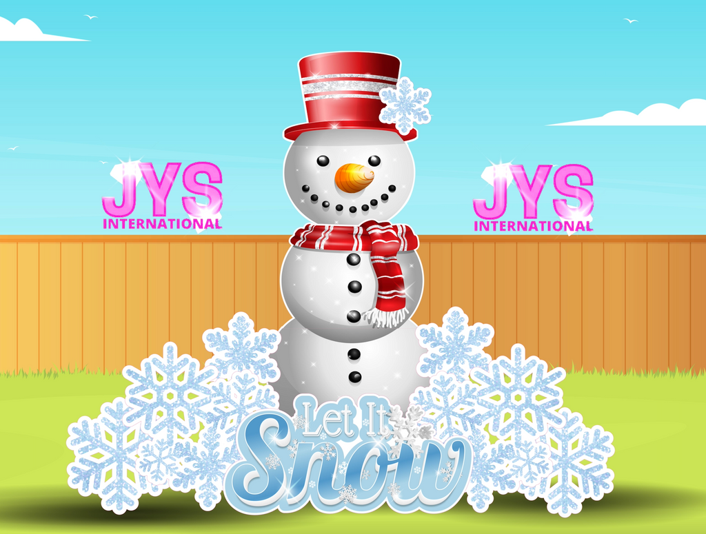 JYS SNOWMAN CUTIE (5.5FT TALL) - Yard Card Signs by JYS International