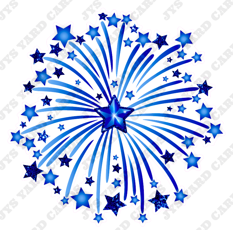 FIREWORK: BLUE - Yard Card Signs by JYS International