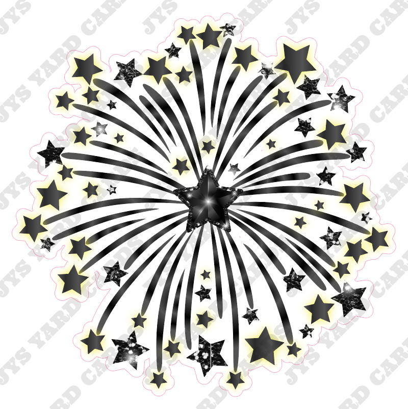 FIREWORK: BLACK - Yard Card Signs by JYS International