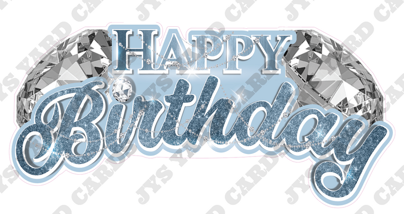 DENIM HBD CENTERPIECE - Yard Card Signs by JYS International