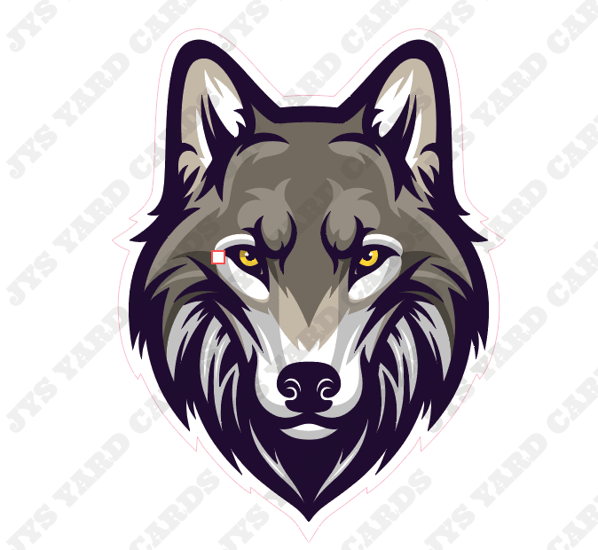 MASCOT: WOLF - Yard Card Signs by JYS International