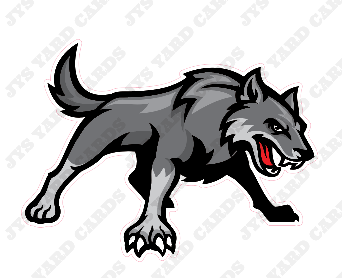 MASCOT: WOLF 2 - Yard Card Signs by JYS International