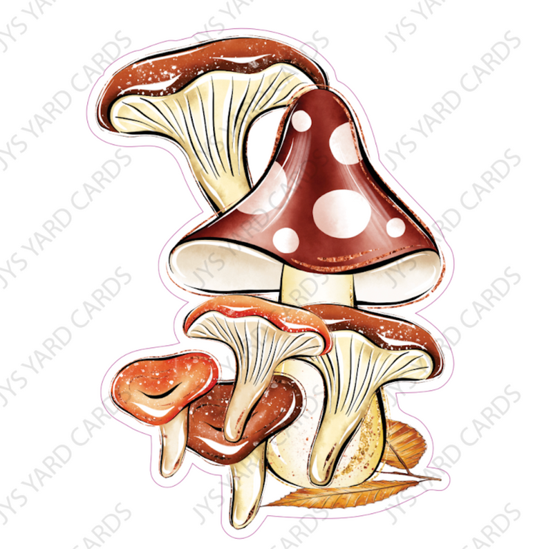 WOODLANDS MUSHROOMS 2 - Yard Card Signs by JYS International