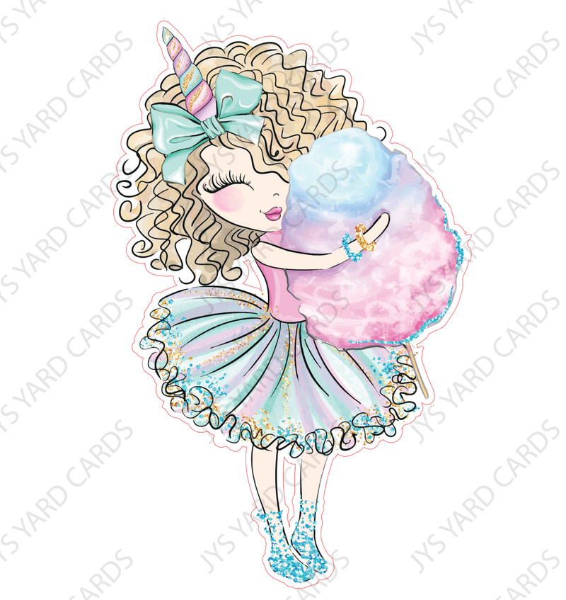 LIGHT COTTON CANDY GIRL 2 - Yard Card Signs by JYS International