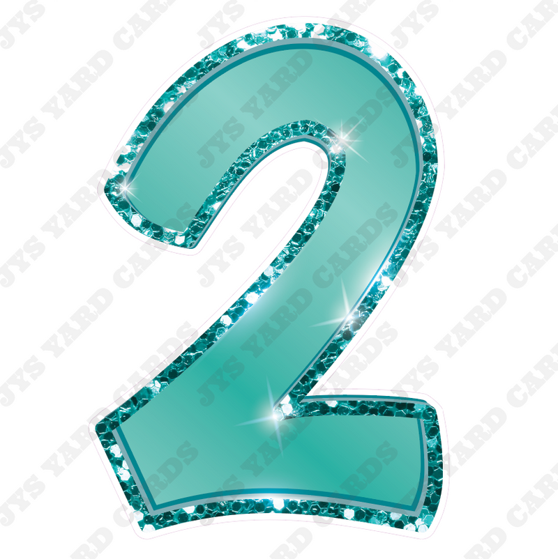 Single Numbers: 23” Bouncy Metallic Teal – JYS Party Decor