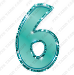 Single Numbers: 47” Bouncy Metallic Teal - Yard Card Signs by JYS International