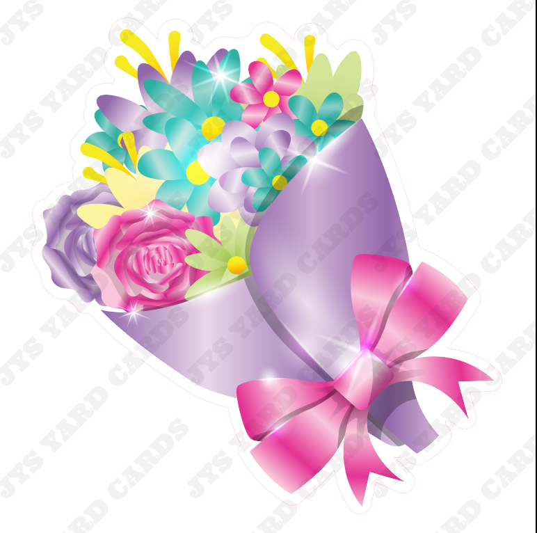 SPRING FLOWER BOUQUET - Yard Card Signs by JYS International