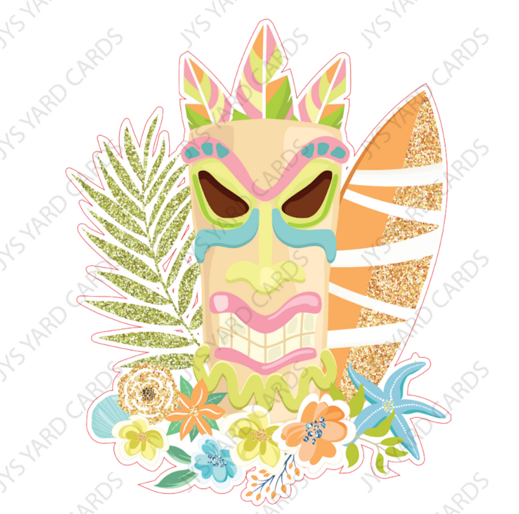 ALOHA TIKI MASK - Yard Card Signs by JYS International