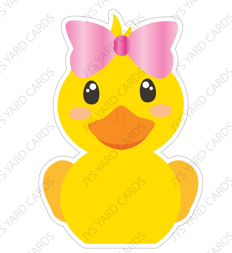 GIRL RUBBER DUCK - Yard Card Signs by JYS International