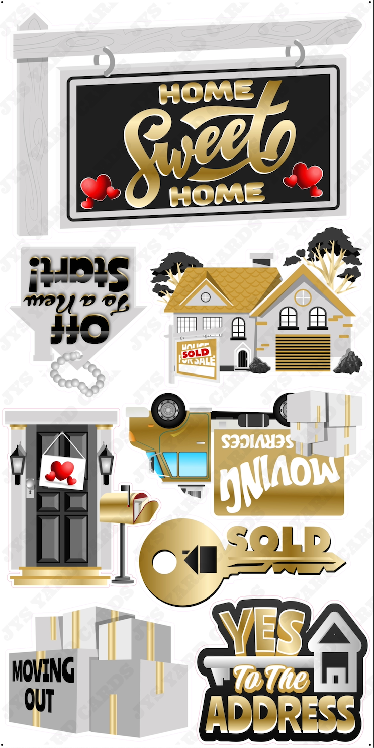 NEW HOME QUICK SET (MULTIPLE OPTIONS) - Yard Card Signs by JYS International