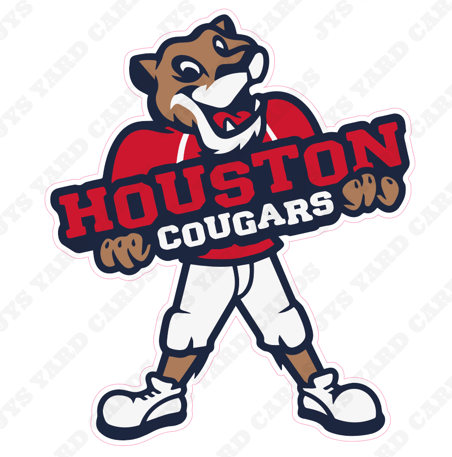 UNIVERSITY OF HOUSTON MASCOT - Yard Card Signs by JYS International