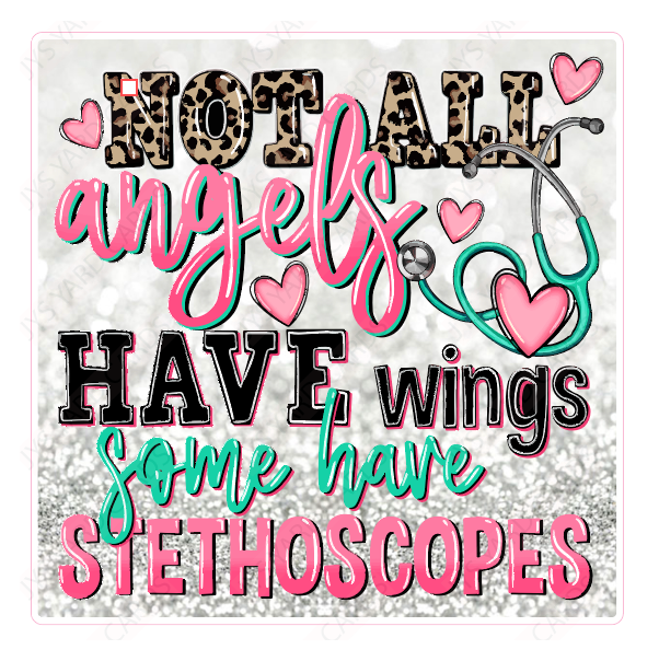 ANGELS HAVE STETHOSCOPES - Yard Card Signs by JYS International