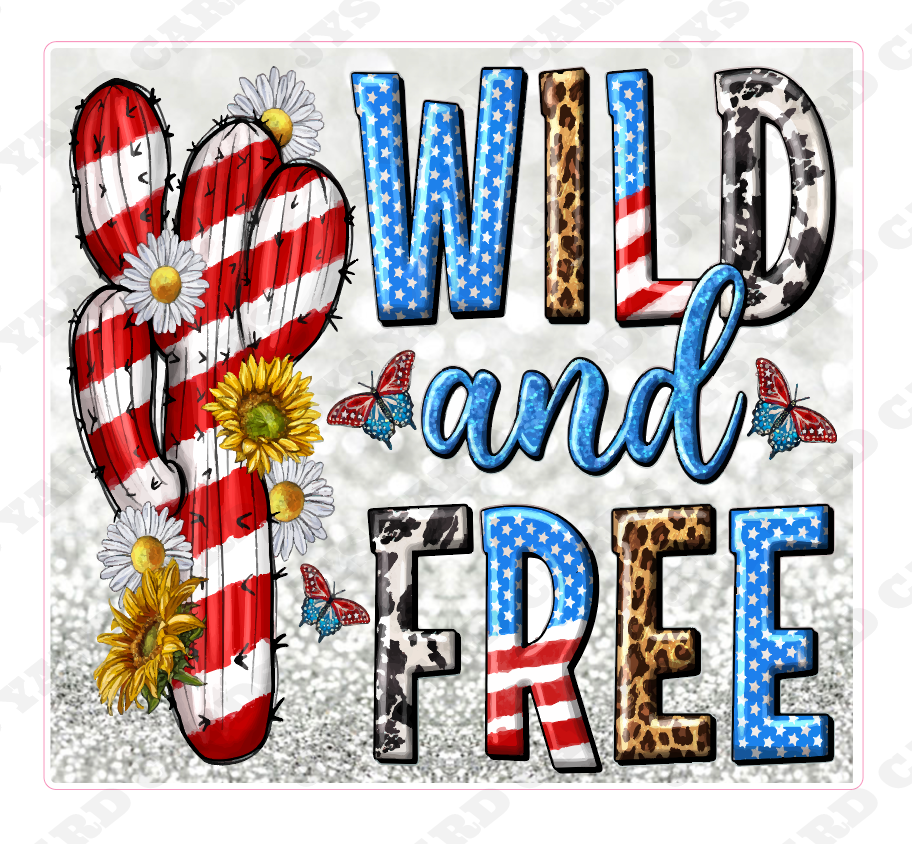 WILD AND FREE - Yard Card Signs by JYS International