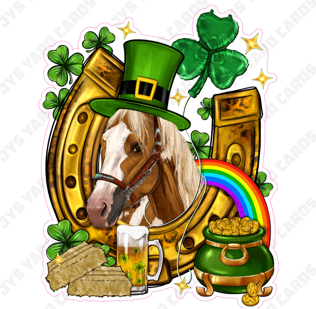 ST. PATRICK'S HORSESHOE - Yard Card Signs by JYS International