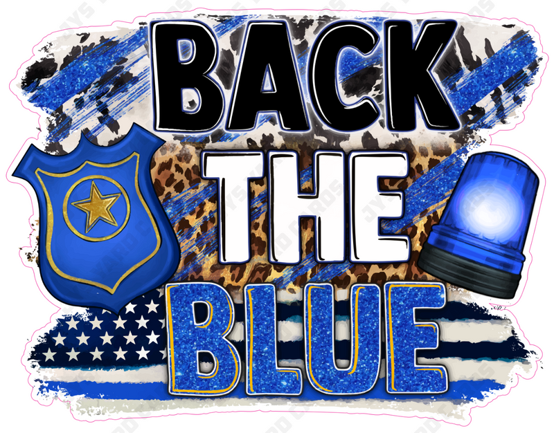 BACK THE BLUE 2 - Yard Card Signs by JYS International