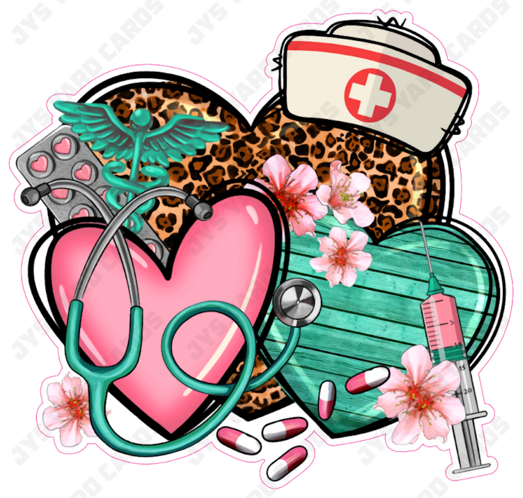 NURSE HEARTS - Yard Card Signs by JYS International