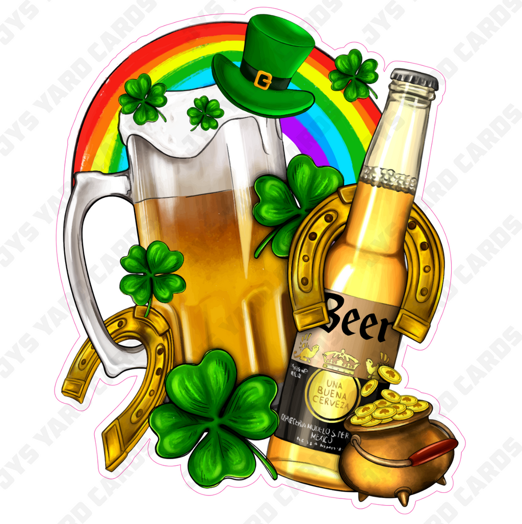 ST. PATRICK'S BEER - Yard Card Signs by JYS International