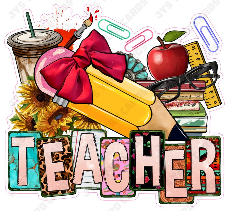 TEACHER MIX 2 - Yard Card Signs by JYS International