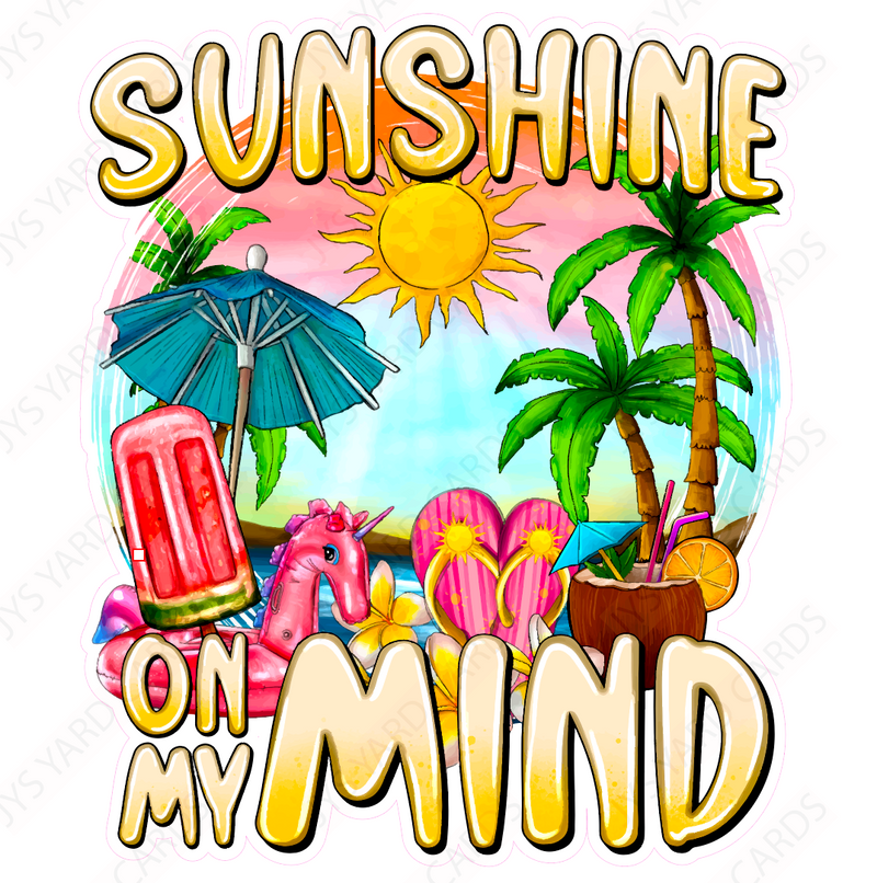 SUMMER ON MY MIND - Yard Card Signs by JYS International