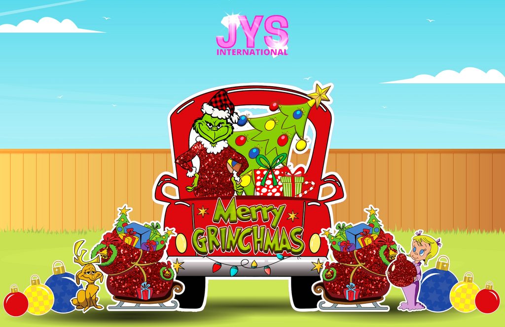 OVERSIZED GRINCH TRUCK (5FT TALL) - Yard Card Signs by JYS International