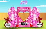 HAPPY VALENTINE'S DAY PINK PHOTO OP SET - Yard Card Signs by JYS International