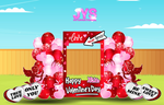 HAPPY VALENTINE'S DAY RED PHOTO OP SET - Yard Card Signs by JYS International