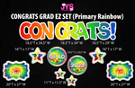 CONGRATS EZ SET: MULTIPLE COLORS - Yard Card Signs by JYS International