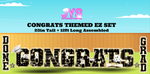 CONGRATS THEMED EZ SET: BLACK & GOLD - Yard Card Signs by JYS International