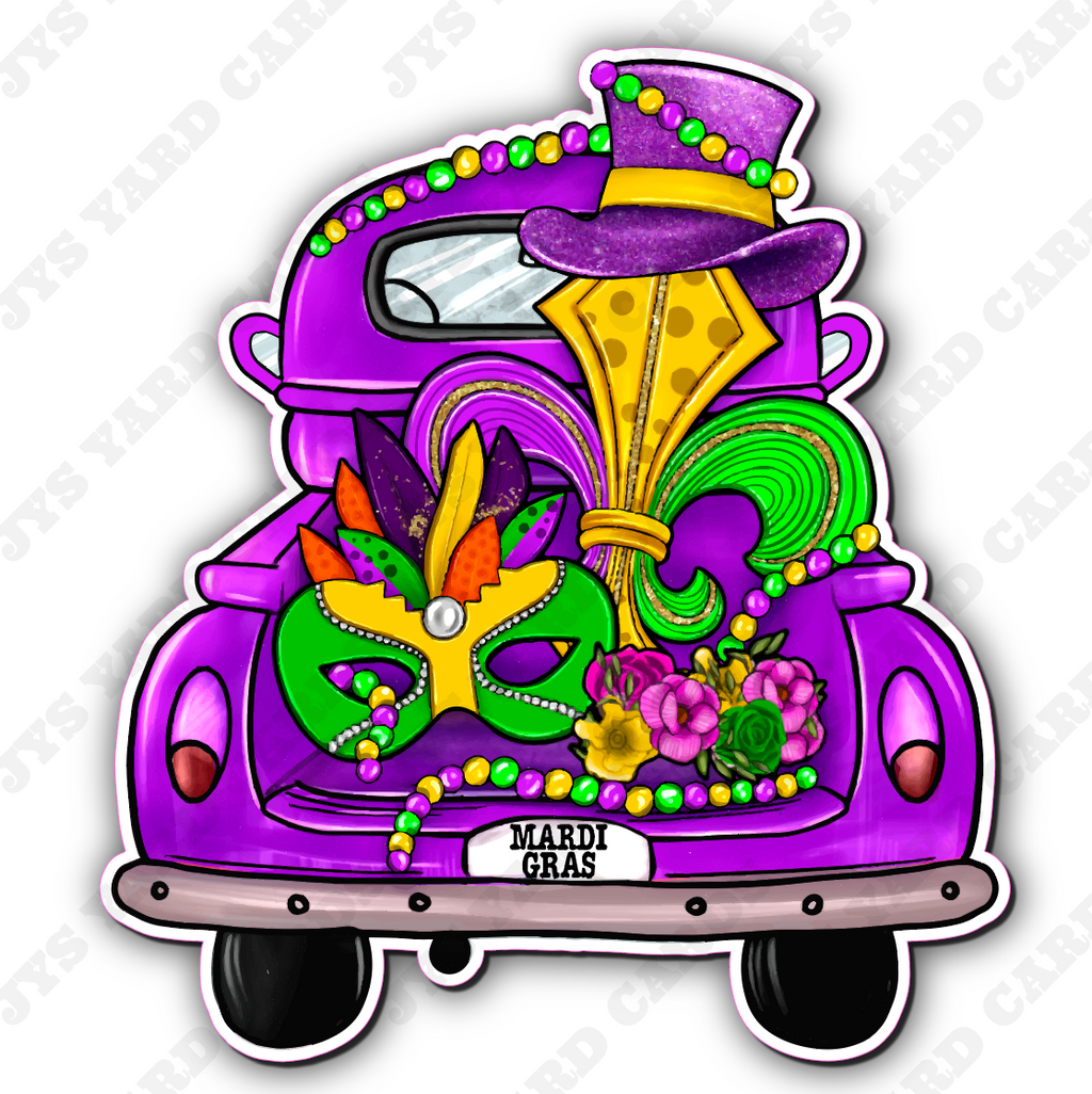 MARDI GRAS PICKUP - Yard Card Signs by JYS International