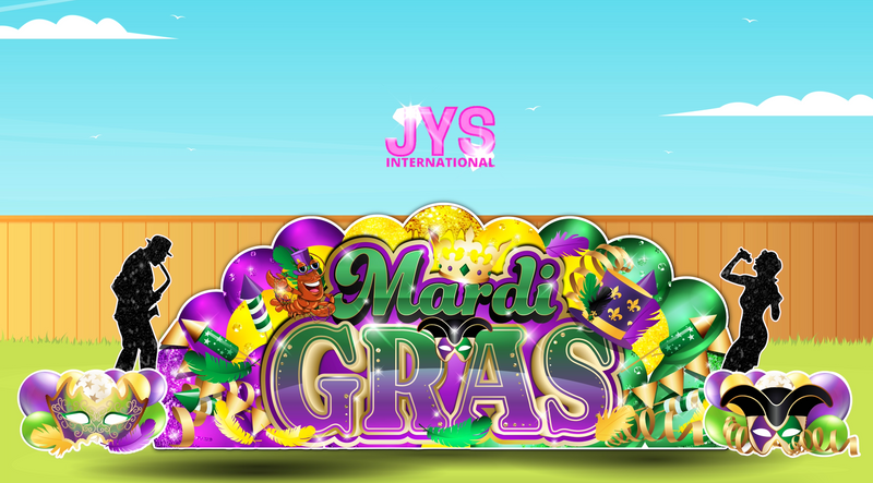 MARDI GRAS OVERLOAD (EZ FOLD) - Yard Card Signs by JYS International