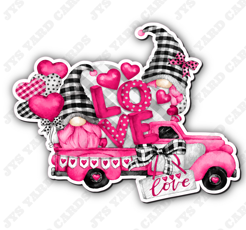 GNOME TRUCK: HOT PINK - Yard Card Signs by JYS International