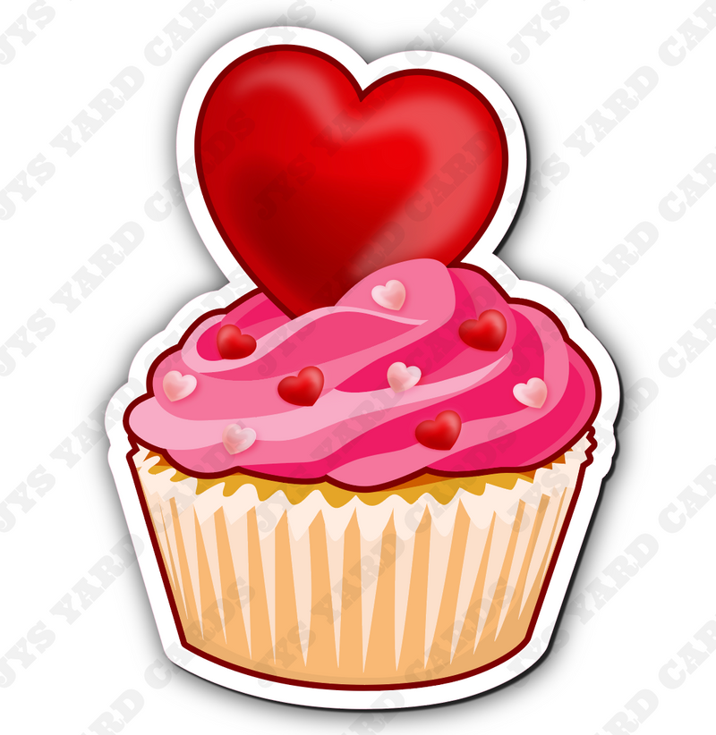 RED HEART CUPCAKE - Yard Card Signs by JYS International