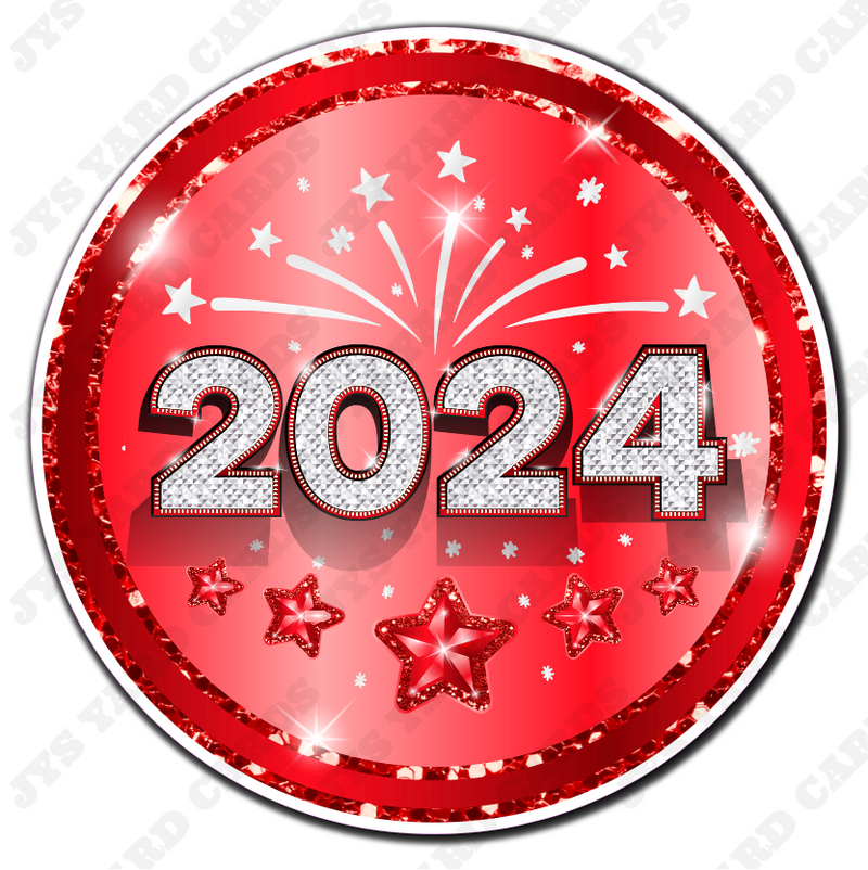 2024 Round Keepsake: Red - Yard Card Signs by JYS International