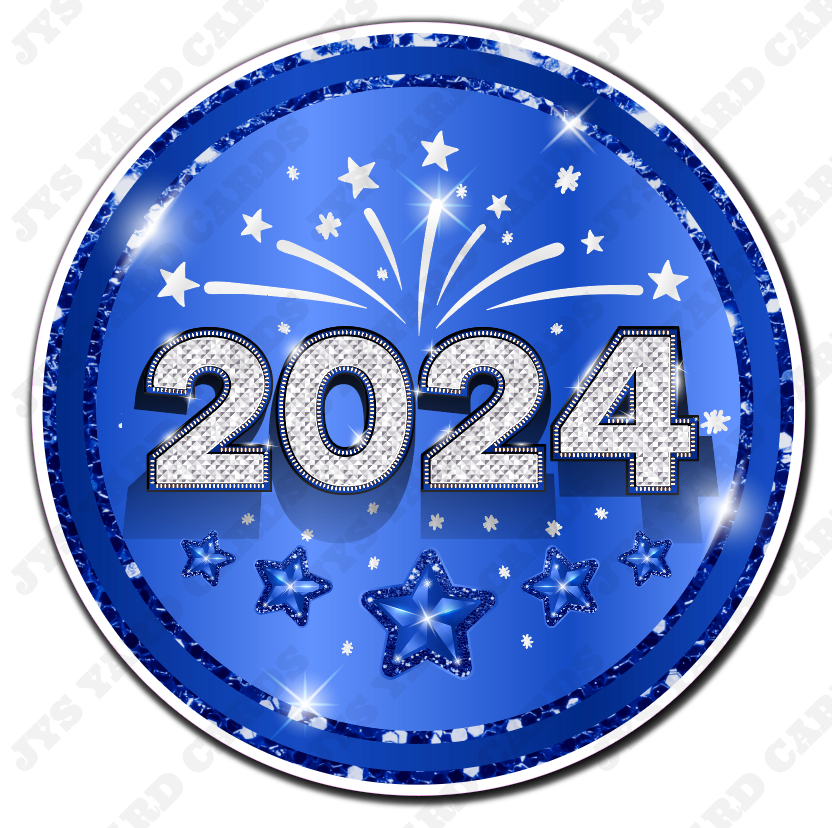 2024 Round Keepsake: Blue - Yard Card Signs by JYS International