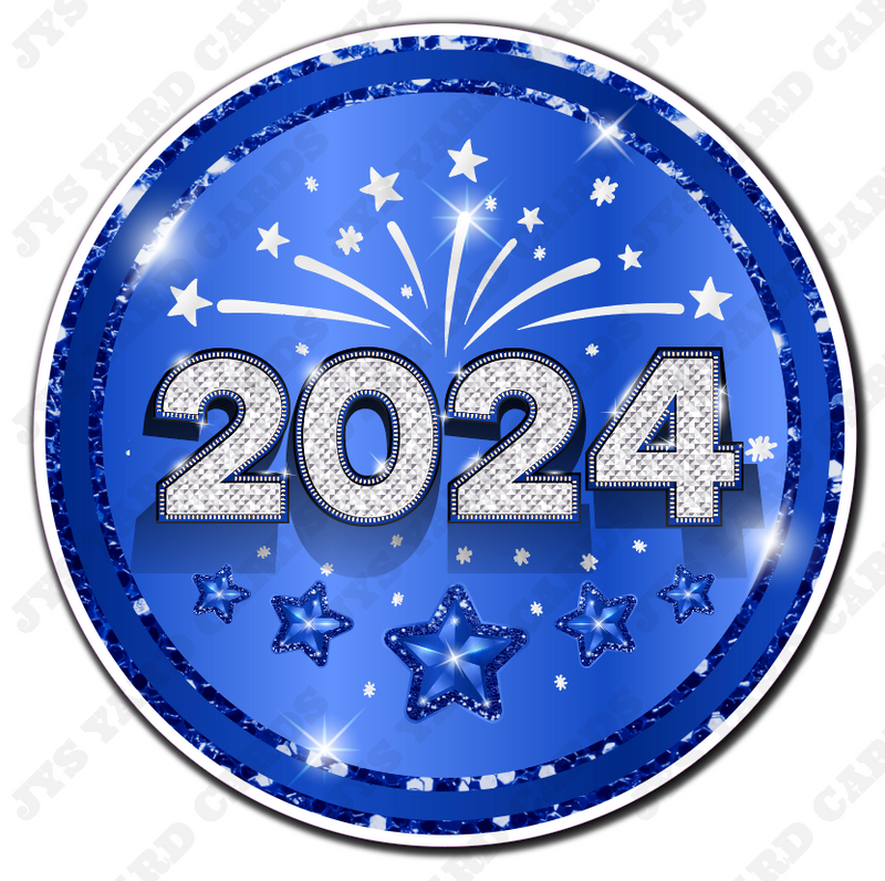 2024 Round Keepsake: Blue - Yard Card Signs by JYS International