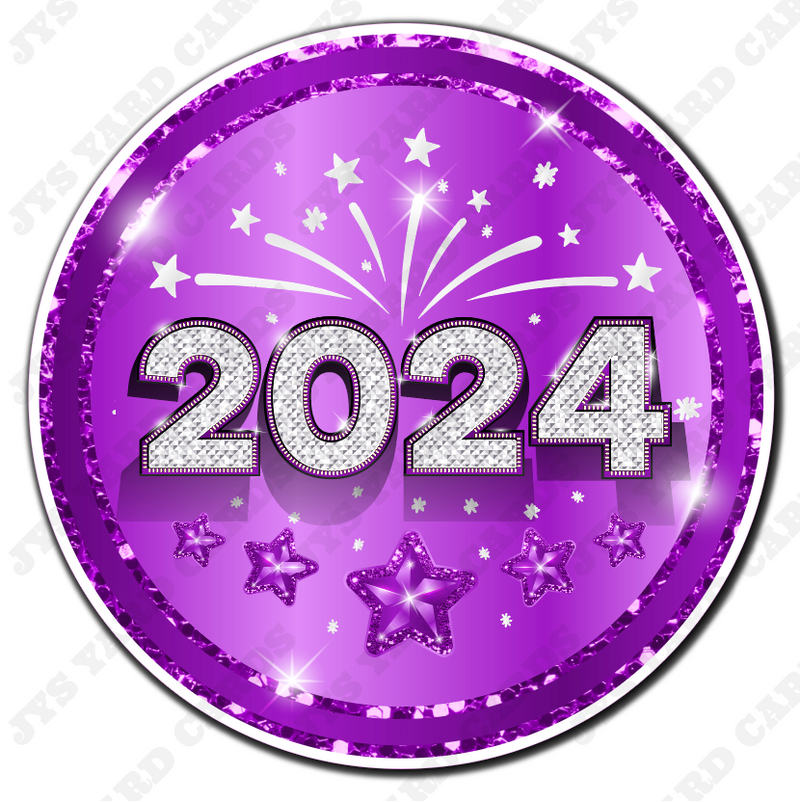 2024 Round Keepsake: Purple - Yard Card Signs by JYS International