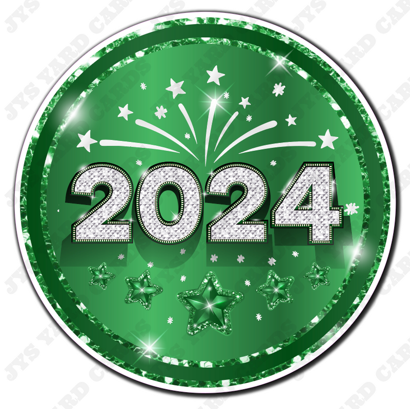 2024 Round Keepsake: Green - Yard Card Signs by JYS International