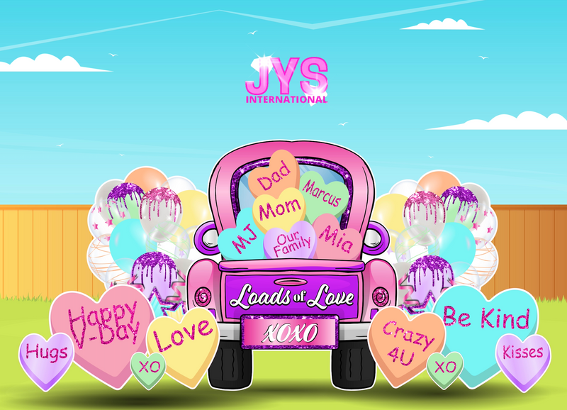 TALK LOVE TO ME TRUCK: With Balloons - Yard Card Signs by JYS International