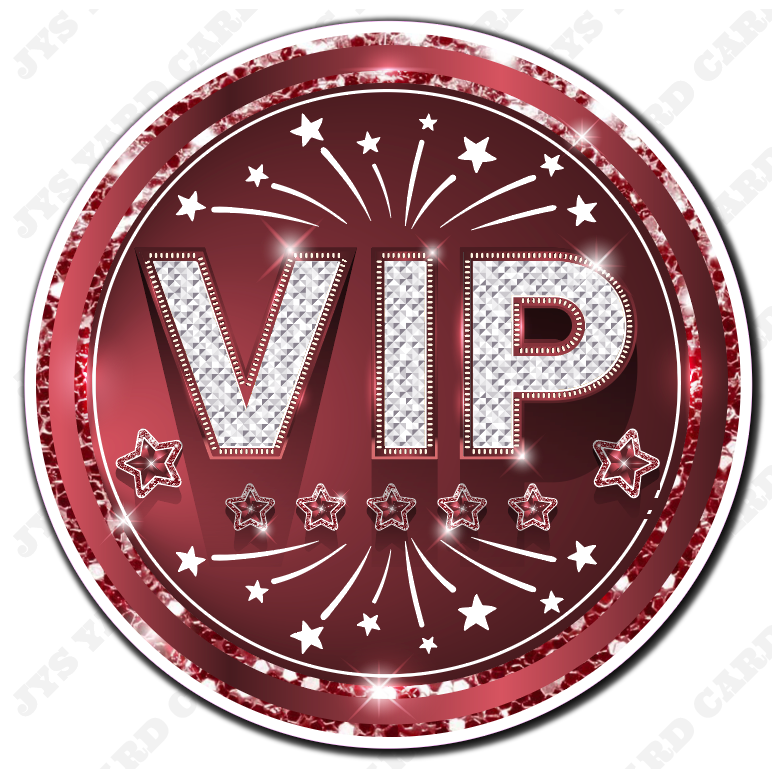 VIP: Burgundy - Yard Card Signs by JYS International