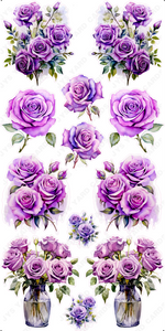 PURPLE FLORALS - Yard Card Signs by JYS International